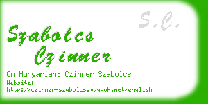 szabolcs czinner business card